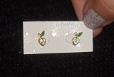 Brinco peq Frutinha Dourada com strass ESGOTADO