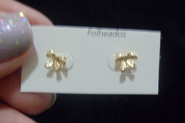 Brinco lacinho dourado ESGOTADO
